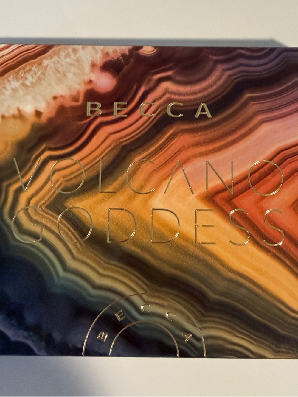 BECCA Volcano Goddess Eyeshadow Palette Warm Orange, Brown Black Blue Silver